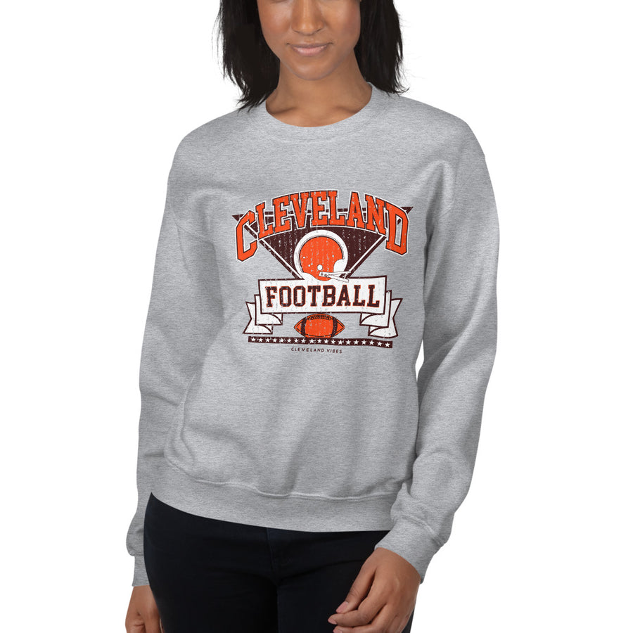 Cleveland Football Retro Crew Sweatshirt