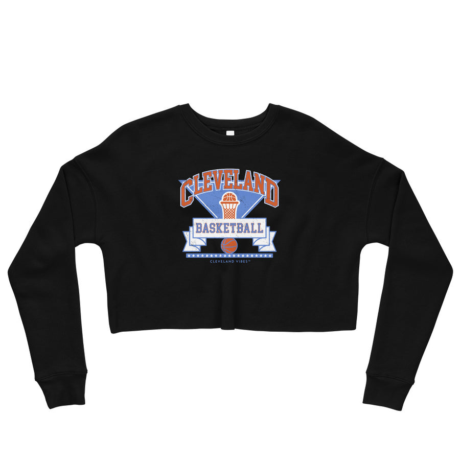 Cleveland Basketball "Vintage" Crop Sweatshirt